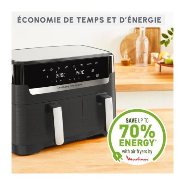 Technocuisin Friteuse à Air Dual Easy Fry & Grill - EZ905B20 – Image 6