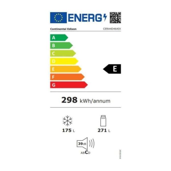 Technocuisin Réfrigérateur CERA4D464IX 4 portes avec distributeur d'eau - 464L - total No Frost - L79 cm x H 180 cm – Image 6