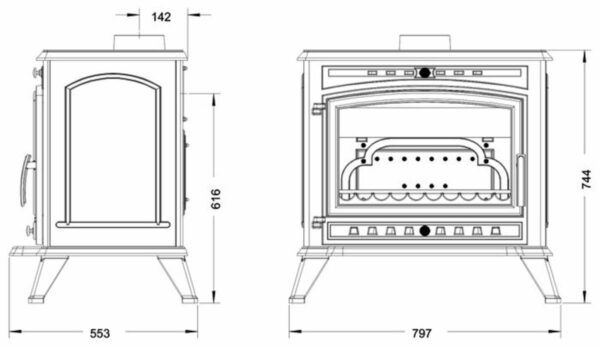 Technocuisin Poêle à bois en Fonte Alma – Image 6